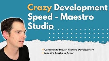 Crazy Development Speed - Maestro Studio 🤯