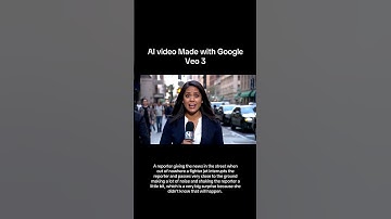 AI video made with Google Veo 3. A reporter giving the news in the street… #aivideo #veo3