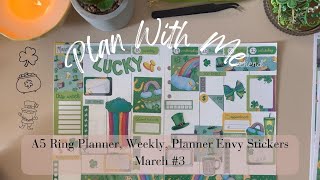 Plan With Me | March #3 | A5 Ring Planner | Weekly Spread | Planner Envy Stickers