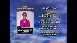Jenepha Butcher Lambert ~ Long Obituary