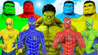 TEAM SPIDER-MAN VS BIG HULK & TEAM HULK - SUPER EPIC BATTLE