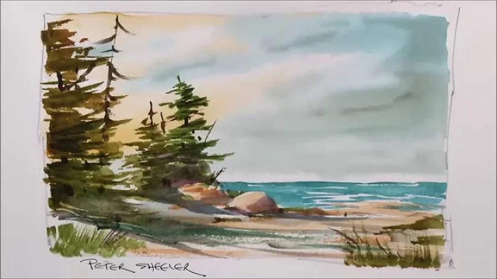 A quick and fun Watercolor demonstration of a Lake...