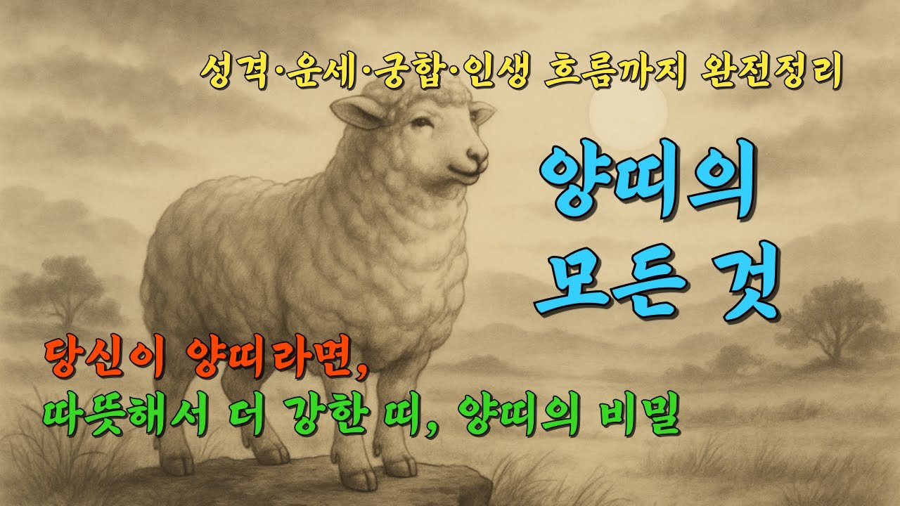 외유내강 양띠 인생, 인복과 재물이 풀리는 결정적 시기 - YouTube