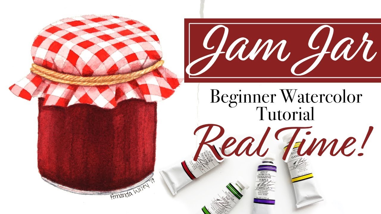Jam Jar Tutorial // Real Time Watercolor Tutorial YouTube