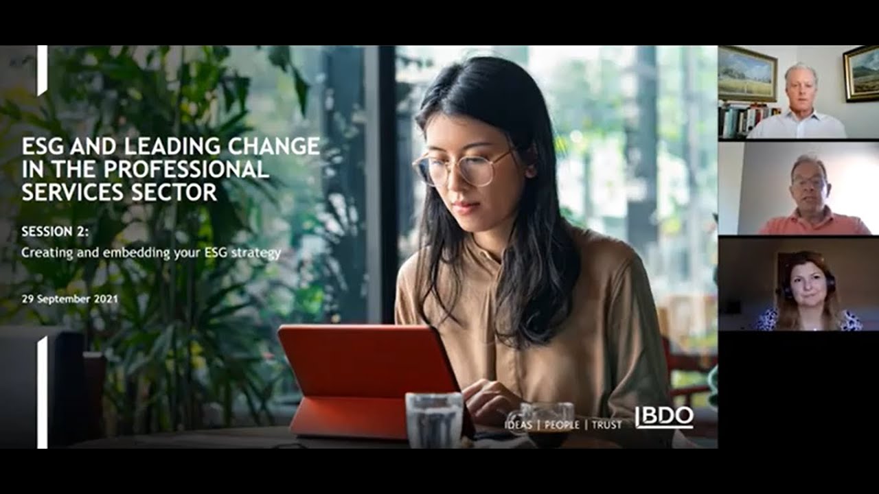 BDO Professional Services: Creating and embedding an ESG strategy