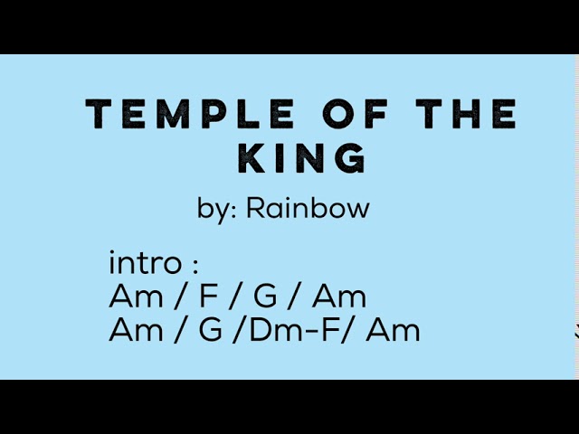 Temple of the King ( by Rainbow ) - Lyrics with Chords class=