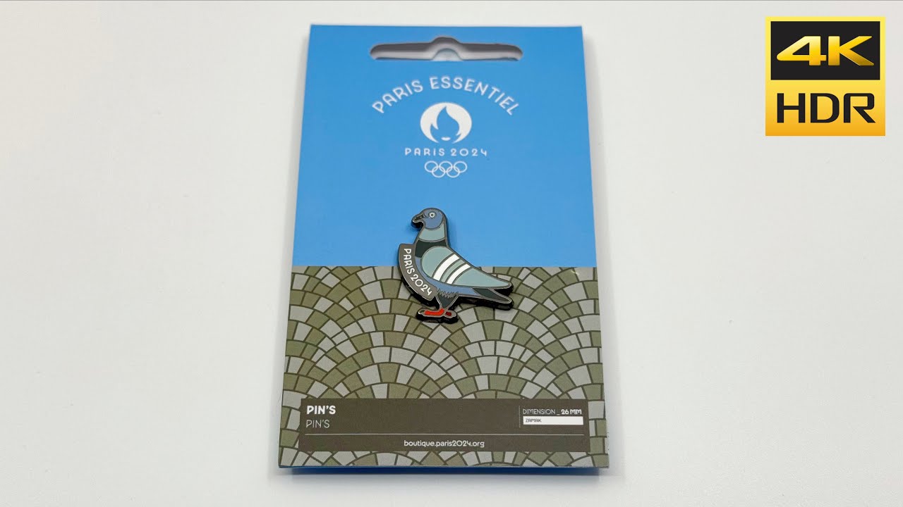 パリ オリンピック 2024 ピジョン ピンバッジ　鳩 Paris 2024 Olympics City Pigeon 🐦 Pin Badge - YouTube