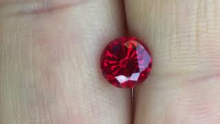 Celebrity Grade GEM CHATHAM CREATED RUBY Round Cut Gem at AfricaGems Wealth