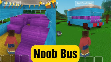Noob Colour Bus - Block Craft 3d: Building Simulator Games for Free