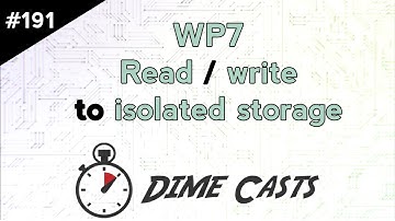 WP7: Read/write to isolated storage