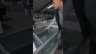 Large window combination island freezer