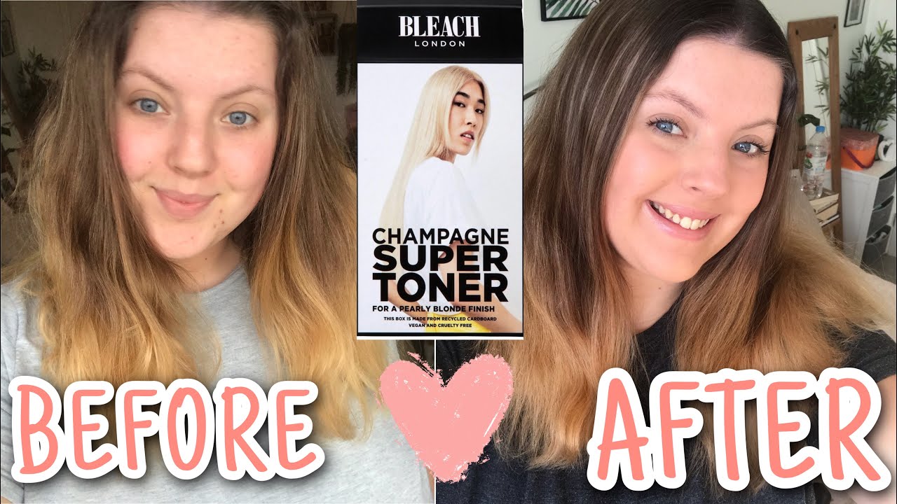 TONING MY HAIR- USING BLEACH LONDON CHAMPAGNE TONER | Chloe Semley - YouTube