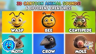 The Animal Sounds Song! | Wasp, Bumblebee, Centipede, &amp; More | Simple EduFam Learning