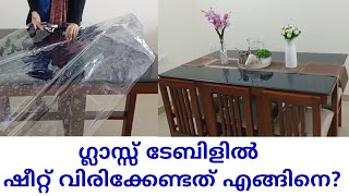 How to Stick Transparent Sheet on Glass Table