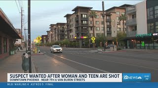 Suspect at-large after 2 people allegedly shot in downtown Phoenix