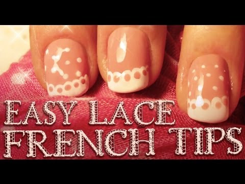 Tutorial: How to do easy lace french tips nail art
