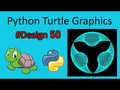 python turtle graphics tutorial || #design50  || Python graphics