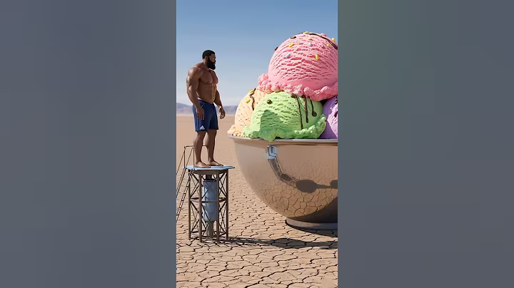 Man’s Heat Melts Ice Cream, Cat Brings Giant Fan! #shorts #ai