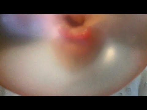 ASMR Chewing Gum & Blowing Huge Massive Bubbles
