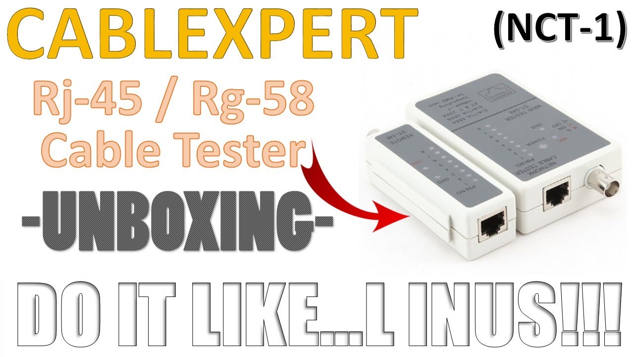 Cablexpert NCT1 Rj45 Tester / Rg58 Cable Tester Unboxing YouTube