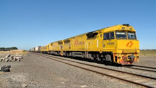 3MP1 Aurizon / TGE Container Train With G535 Mid Train (27/2/2024)  - PoathTV by PoathTV - Australian Trains 136 views 6 days ago 6 minutes, 44 seconds