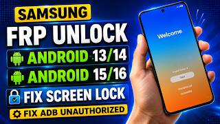 Samsung FRP Bypass 2026 Adb Unauthorized Fix Android 14/15/16 | All Samsung Exynos FRP Unlock 2026