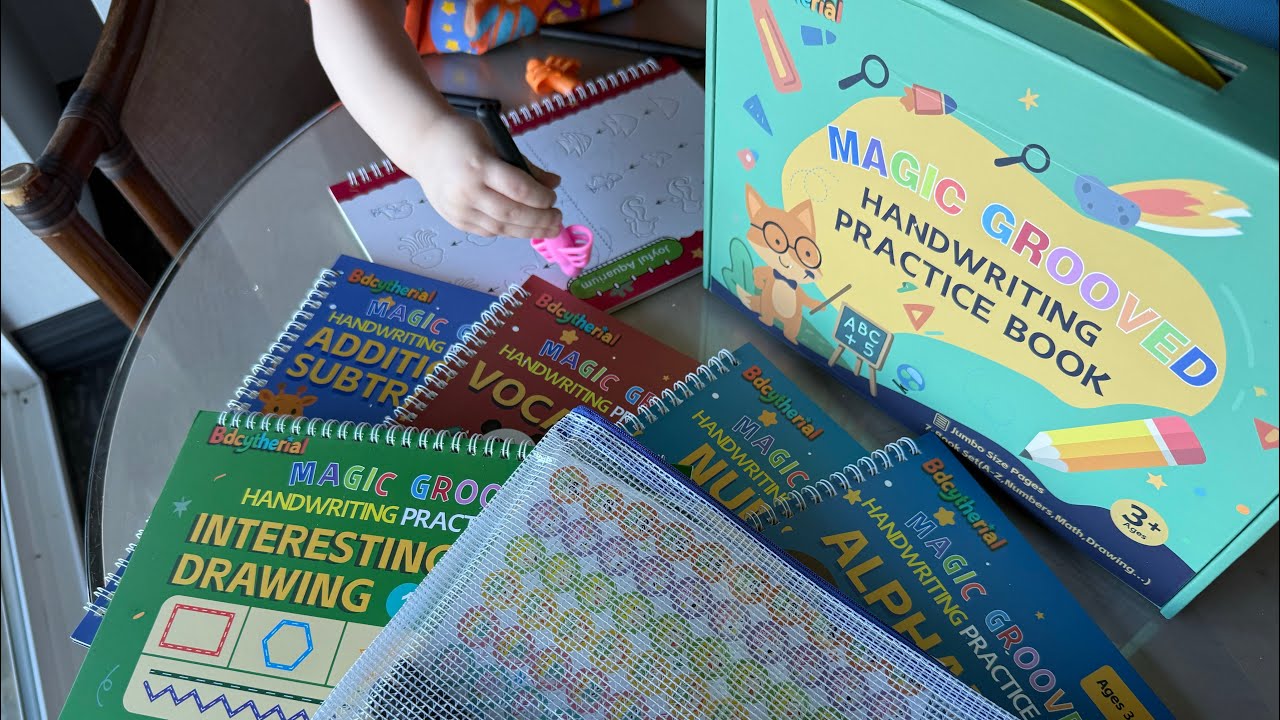 ✨ The Magic Copybook That Saves Paper! Reusable 7-in-1 Grooved Set for Kids' Handwriting & Learning