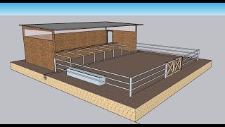 Shed Design for Small Scale Dairy farms, need  few changes by Archtct Junaid Designed by Dr. Riaz