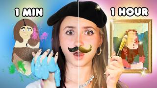 1 MIN VS 1 HOUR Ultimate Slime Art CHALLENGE!