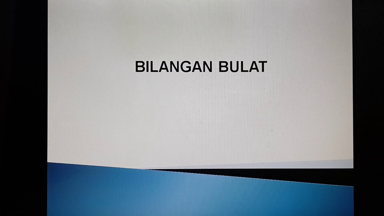 Bilangan Bulat 