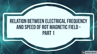 #6AC machines Basics-Relation between Electrical freq and Speed of Magnetic field rotation - Part 1