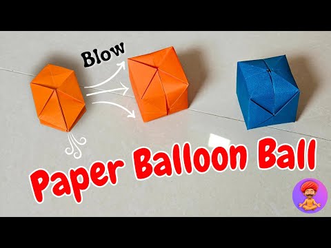 😱Paper balloon Ball ⚽.How to make a origami balloon ball.#diy #ball #origami #balloon #papercrafts
