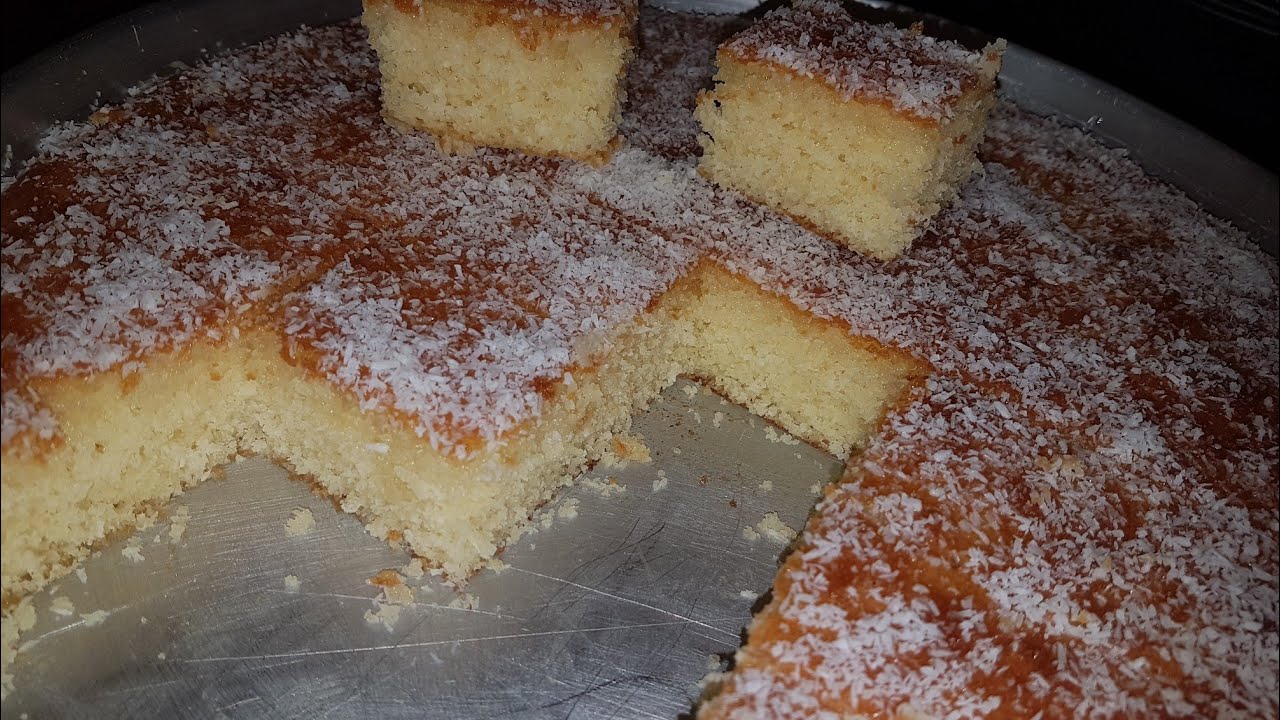 طريقة عمل البسبوسة السورية بجوز الهند  للمبتدئين@eamalcham