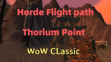 WoW Classic/ Horde flight path in Thorium Point in Searing Gorge.