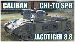 : Chi-To SPG, Caliban & Jagdtiger 8.8  WoT Blitz Gameplay