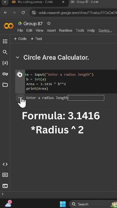 Make Your own Circle Area Calculator in Python | 🐍| STEM Dragon | # ...