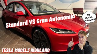 TESLA MODEL 3 Highland  Standard VS Gran autonomía  ¿Cuál merece más la pena?