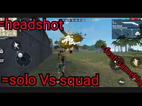 FREE FIRE SOLO VS SQUAD HEADSHOT KILL DANGER GAMEPLAY 2020 - YouTube