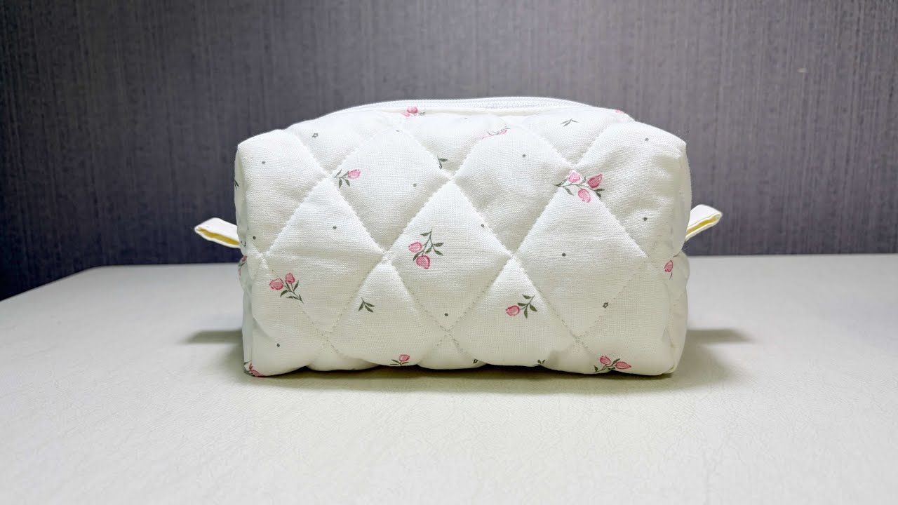 누빔 사각 박스 파우치 만들기 | How to make a quilted boxy pouch | Sewing Gift Ideas