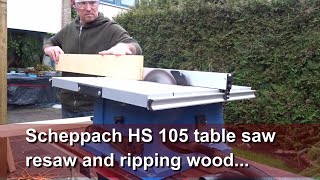 Scheppach hs105 Table saw - YouTube