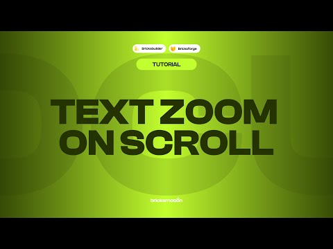 Text Zoom on scroll with Bricks and Bricksmotion