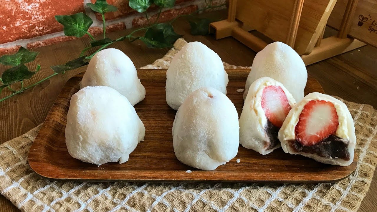 냉장고에 두고 다음날 먹어도 말랑쫀득한 앙치즈 딸기찹쌀떡 만들기