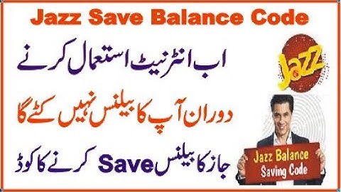 How to save balance in jazz while using internet save balance in jazz 2021