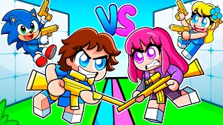 Erkekler vs Kızlar EPİK SİLAH SAVAŞI ⚔️ Roblox screenshot 2