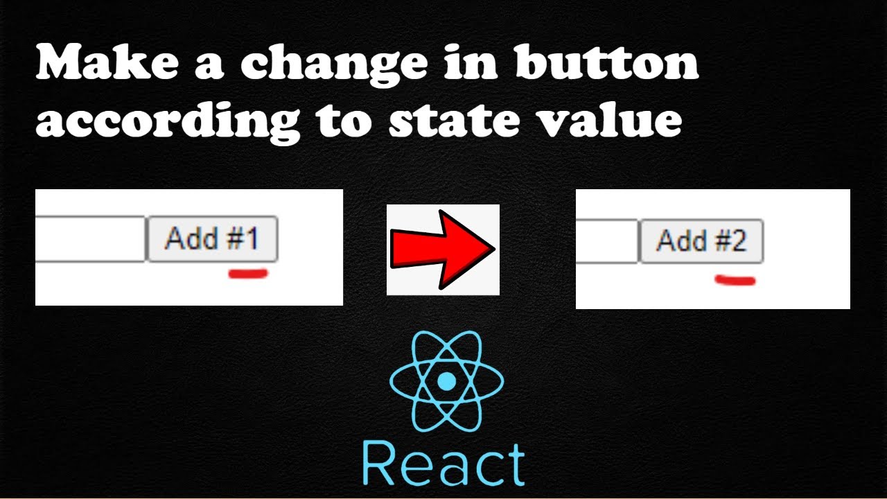 How to make a change in button according to state value in React - YouTube