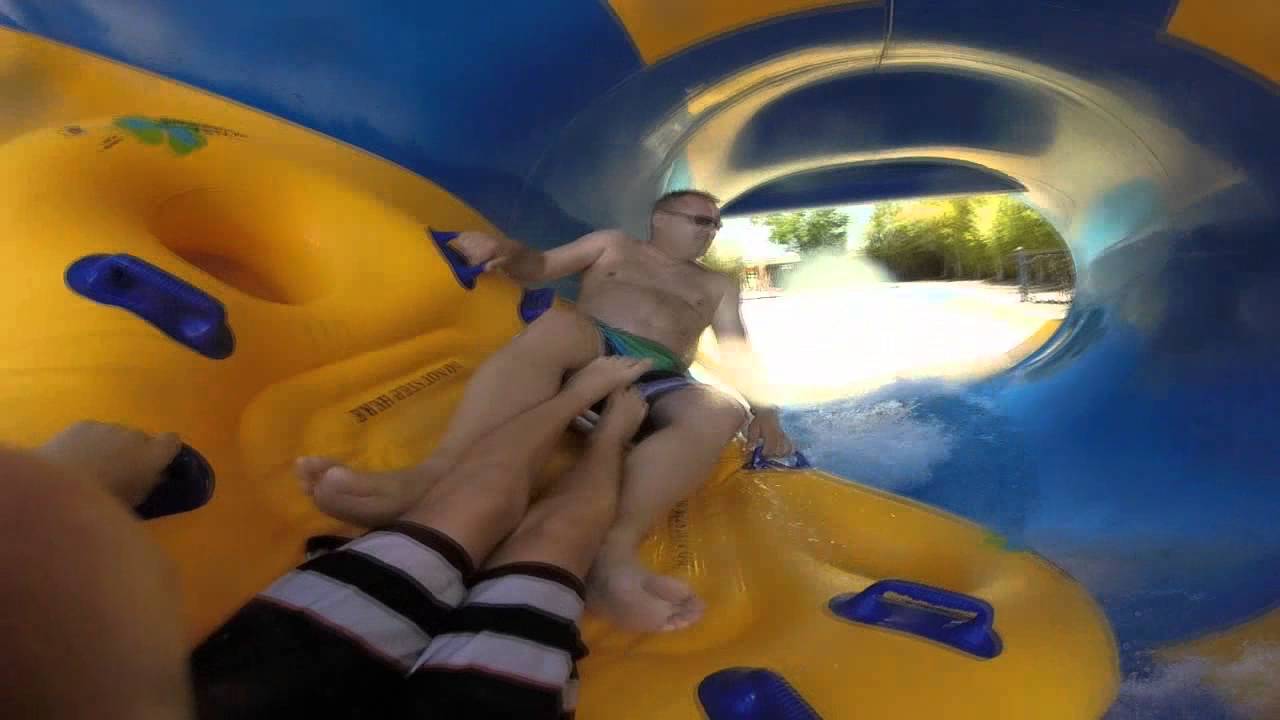 Six Flags Magic Mountain Water Slide POVs Hurricane Harbor - YouTube