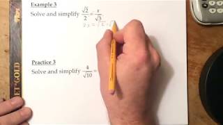 10-2: Special Right Triangles – Examples (39:40)