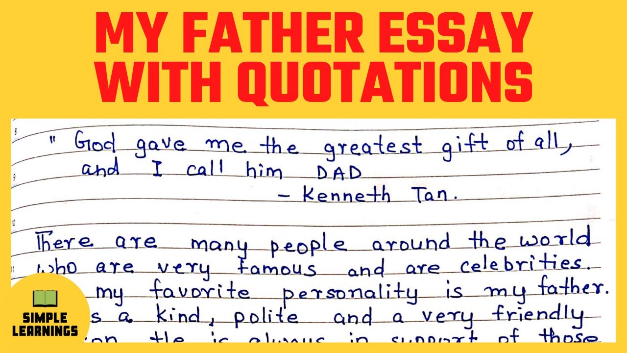 my father influenced me essay