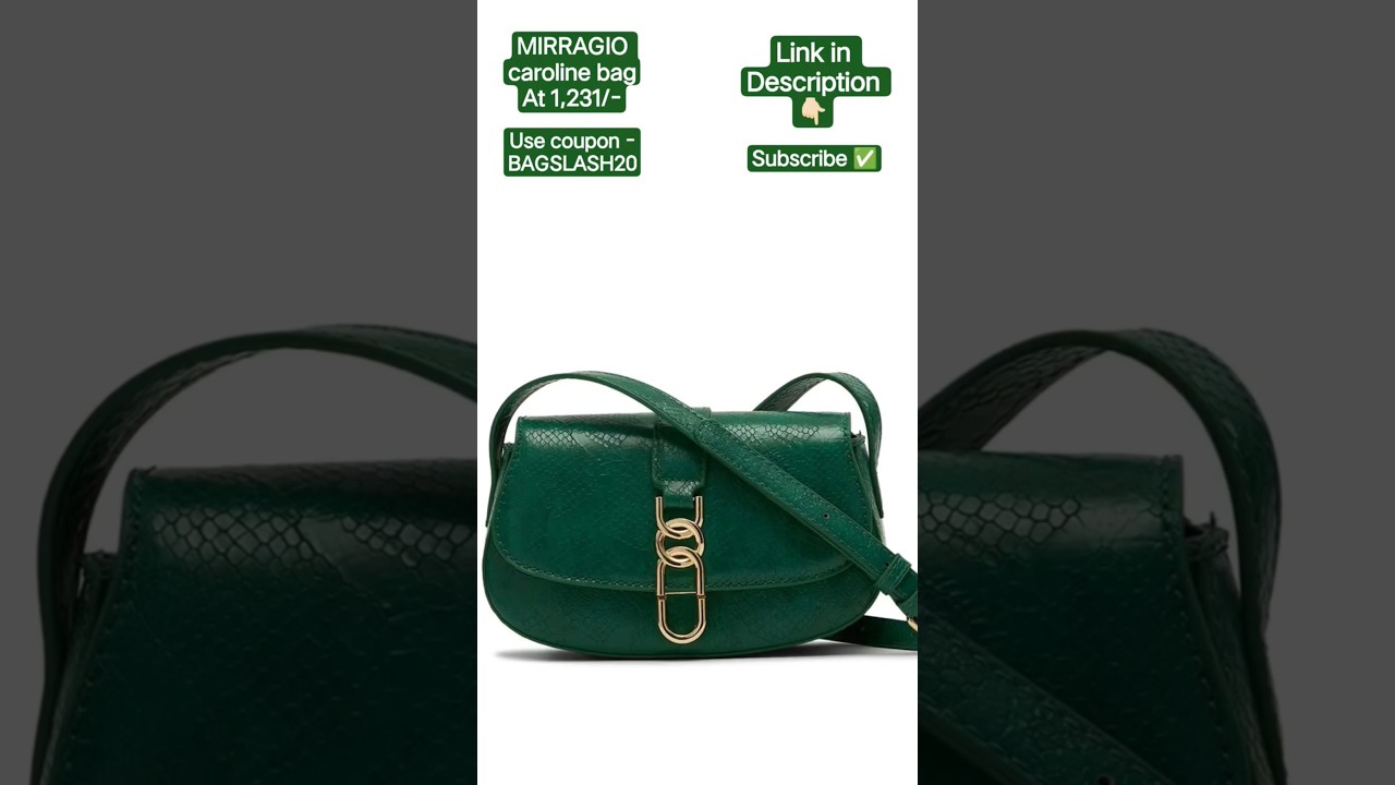 💼MIRAGGIO Caroline Crossbody at ₹1,231! Use Coupon -BAGSLASH20 for extra off✨ 