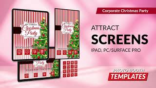 Corporate Christmas Party Photo Booth Templates Theme | PhotoBoothTemplates.com screenshot 5